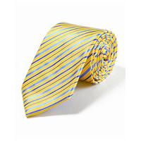 Yellow/Blue Stripe Woven Silk Tie