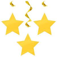 yellow star ceiling decorations