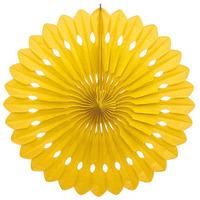 yellow decorative paper fan