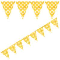 Yellow Polka Party Flag Bunting