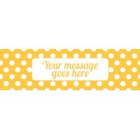 Yellow Polka Personalised Party Banner
