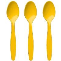 Yellow Plastic Party Spoons