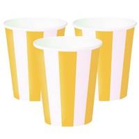 Yellow Stripe Party Cups