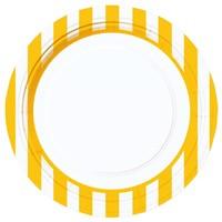 Yellow Stripe 9in Party Plates