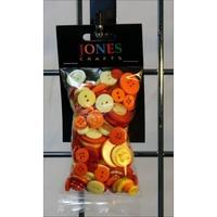 Yellow & Orange Mix Buttons approx. 50g