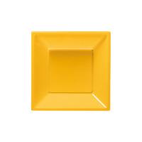 Yellow 7in Square Plastic Party Plates