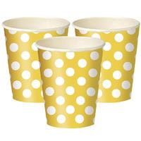 Yellow Polka Paper Party Cups