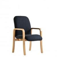 yealm double arm chair in charcoal fabric