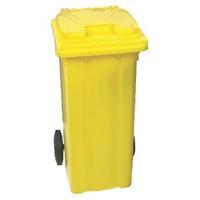 Yellow Clinical Waste 2 Wheel Refuse Container 240 Litres 377919