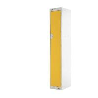 yellow door 300mm deep single compartment locker mc00006