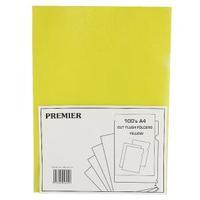 Yellow Cut Flush Folders Pack of 100 WX01487