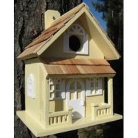 Yellow Country Cottage Bird House