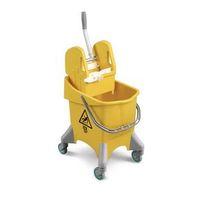 yellow plastic bucket pile 30 l with yellow wringer