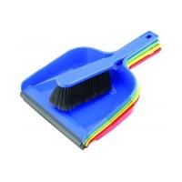 yellow stiff fill dustpan and brush set