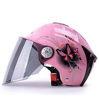 YEMA 310 Motorcycle Helmet Summer ABS Anti-UV Half Helmet For 54-61cm with Black Tea Lens