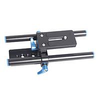 YELANGU Universal Height Adjustable Camera Base Plate with Quick Release and 15mm Rods for Camereas and Camcorders