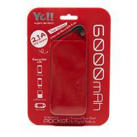 Ye Energy Pocket 4 Micro USB Power Bank, Red
