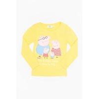 Yellow Peppa Pig Long Sleeve Top