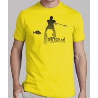 yellow shirt - black silhouette