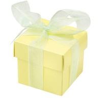 Yellow Square Favour Boxes With Lids