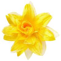 Yellow Glitter Flower Hair Clip
