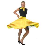 yellow ladies rock n roll skirt