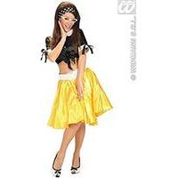 Yellow Ladies Satin Skirt