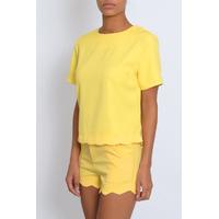 Yellow Scallop Edge Top