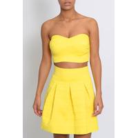 Yellow Bandage Crop Top