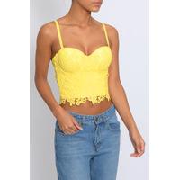 yellow crochet bralet