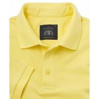 Yellow Cotton Pique Polo Shirt L - Savile Row