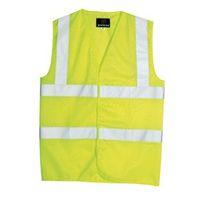 yellow class 2 hi viz two band waistcoat large