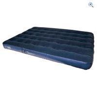 yellowstone deluxe double flock airbed colour blue