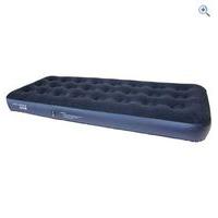 yellowstone deluxe single flocked airbed colour blue