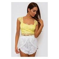 Yellow Lace Bralet Top