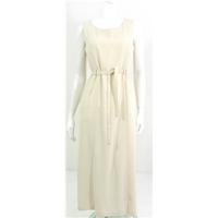 Yellow Hammer Size 12 Cream Floor Length Dress