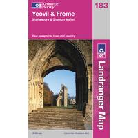 Yeovil & Frome - OS Landranger Active Map Sheet Number 183