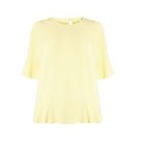 Yellow Trumpet Sleeve Top, Yellow