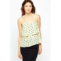 Yellow Floral Layered Swing Top