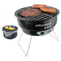 yellowstone folding bbq barbeque with cooler bag black