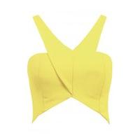 Yellow Pleated Bralet Top