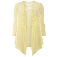 Yellow Fine Knitted Cardigan, Yellow