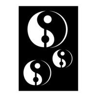 yin yang airbrushing adhesive stencil