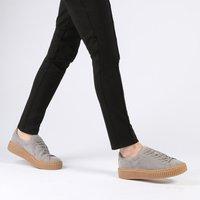 Yinka Creepers Faux Suede and Gum Sole, Grey