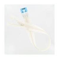 YKK Medium Weight Open End Zip 46 cm Cream-Ivory