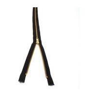 YKK Medium Weight Brass Elements Zip 66 cm Black