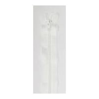 YKK Nylon Closed End Dress Zip 40cm White