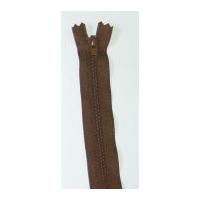 ykk nylon closed end dress zip 25cm mid brown