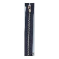 YKK Silver Metal Open End Zip 90cm Red