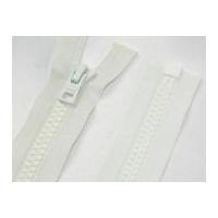 YKK Vislon Open End Chunky Extra Strong Zips 45cm White